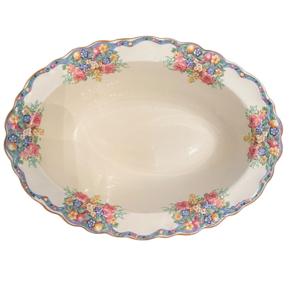 Crown Ducal Englands Pasadena No 237 Oval Vegetable Serving Bowl